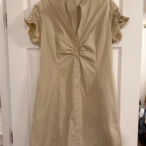 Elie Tahari Beige Midi Dress